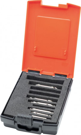 Jeu forets centr. DIN333 HSS forme A 0,5-4,0mm 7 pièces 