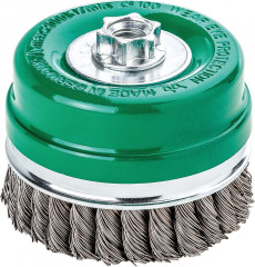 Brosse boisseau inox torsadée 80x0,5mm 