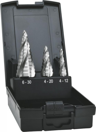 Foret étagé HSS Set Cannelure hél. quadruple 4-30mm 