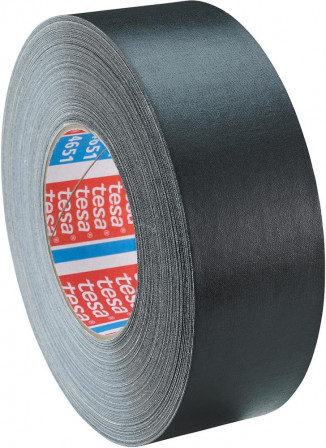 Ruban adhésif tissé 4651-04 revêtement PVC 50mmx50m noir 