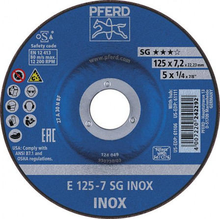 Meule d'ébarbage coudée pour CrNi A30NSG 178-8,3mm