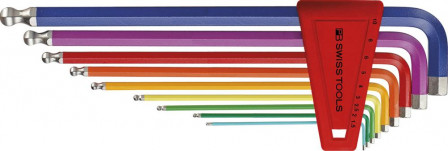 Jeu de clés hexagonales PB212LH10 RB 9 pcs longues