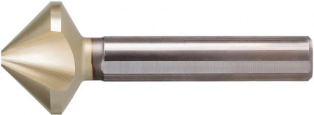 Fraise conique pas inégalHSS ZrN 90° 10mm 3 mépla ts 