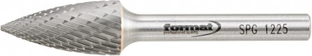 Fraise sur tige carbure forme ogive bout pointu 1225 C 6mm 12x25mm 