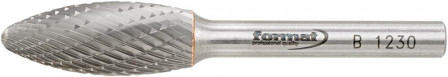 Fraise sur tige carbure forme flamme B 1230 C 6mm 12x30mm