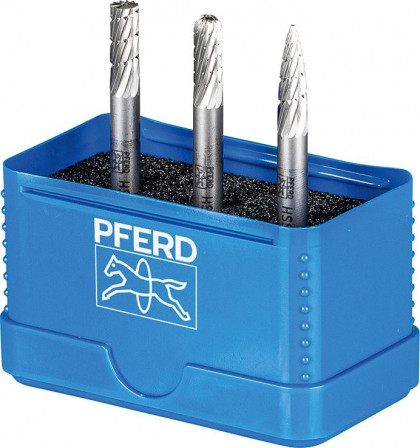 Jeu de fraises sur tige HSS 6mm 3 pièces, A-C-K Ø 6mm, denture D3 