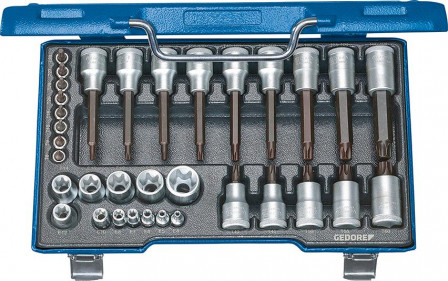 Embout de vissage coffret, 34 pièces 19 TX 20 