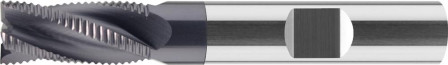 Fraise d'ébauche carbure monobloc type NR 20,0mm longue D4 TiAlN HB 30° norme d'usine 