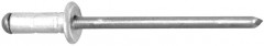Rivet aveugle multiserrage, alu/inox, tête goutte de suif