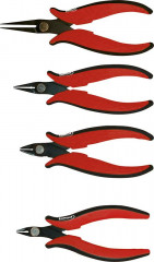 Jeu de pinces pour l'électronique 4 pièces 