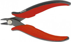 Pince coupante diagonale pour l'électronique, à petite facette, tête ronde, pointes coudées à 27°, modèle solide