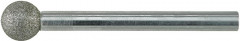 Meule sur tige diamant STK forme sphérique 12x70mm/6 
