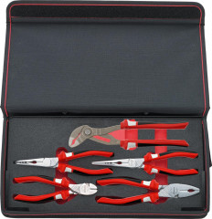 Jeu de pinces MIG avec poignées bicomposant 5 pièces, pochette 