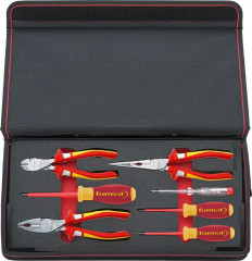 Jeu de pinces MIG Tournevis VDE 7 pcs pochette 