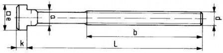 Boulon forgé en T DIN787 M16x18x160mm complet  