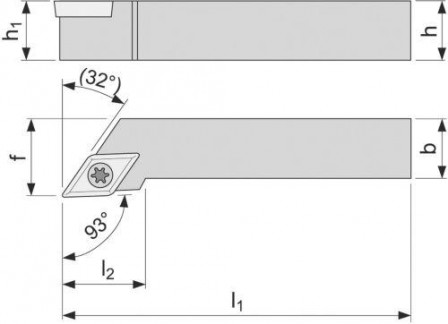 Porte-outils 93° SDJCL 2525 M 11