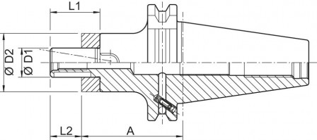 Mandrin porte-fraises double usage DIN69871ADB SK40-27