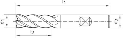 Fraise DIN6527 carbure monobloc TiALN D4 queue HB 18mm  