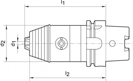 Mandrin de perçage haute précision DIN69893A arrosage central 2,5-16 HSK-A 100 
