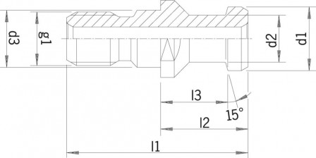 Tirette DIN69872A SK50-M24 arrosage central 