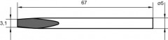 Panne forme de burin droite 0032KD 