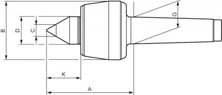 Pointe tournante carbure T104 CM3 