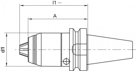 Mandrin de perçage court CNC JIS B6339 arrosage central 1-16mm BT40  