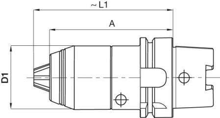 Mandrin de perçage court CNC DIN69893 arrosage central 1-16mm HSK 63 