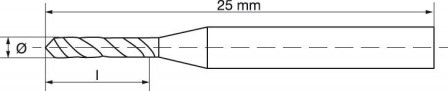 Microforet DIN1899 HSSE forme A 0,55mm  