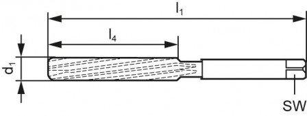 Alésoir à main DIN206 HSSforme B 2,0mm 