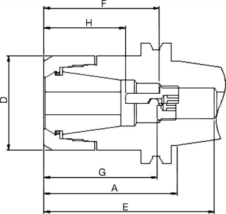 Mandrin à pinces DIN69871ADB SK40-70 CP16 