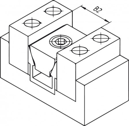 Double cale pour étau force de serrage 2,2kN 