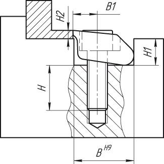 Crampon de bridage Pitbull arête non vive acier 37,5 