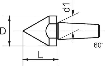 Pointe fine grande pour pointes tournantes 12mm 