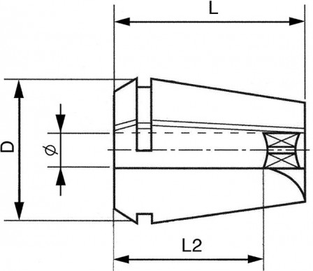 Pince de serrage à carré ER25-9,0x7,0   Ex