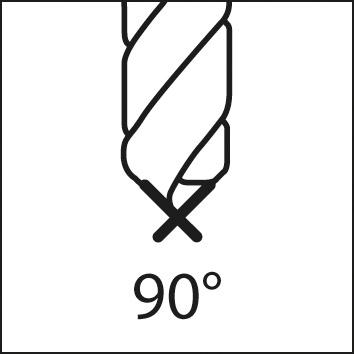 Foret à pointer NC DIN1835 HSSCo5 TiN forme B 90° queue cylindrique 10,0mm 