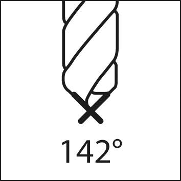 Foret à pointer NC carbure monobloc TiALN DIN6535 queue HA 142° 5mm 