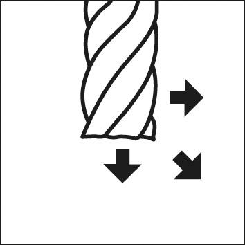 Fraise d'ébauche courte DIN844 HSSE-PM FIRE type NRf 8mm  