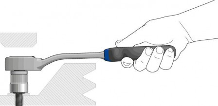 Cliquet réversible à levier 1/2