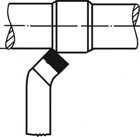 Outil tourn. carb DIN4972gau 25x25x140mm P25/30 