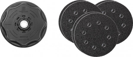 Set de ponçage rond perforé, Ø115mm  7 pcs. StarlockPlus