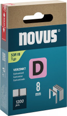 Agrafe à fil plat D type 53F/8 mm zn  UC 1200pièces