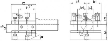 Porte-outils VDI multipleD1 50x32mm
