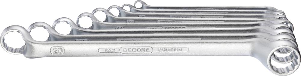 Jeu de clés polygonales doubles DIN838 6-22mm 8 pièces 