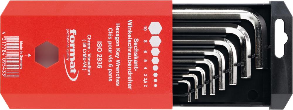 Jeu de clés mâles coudéesDIN911 2-10x mm 