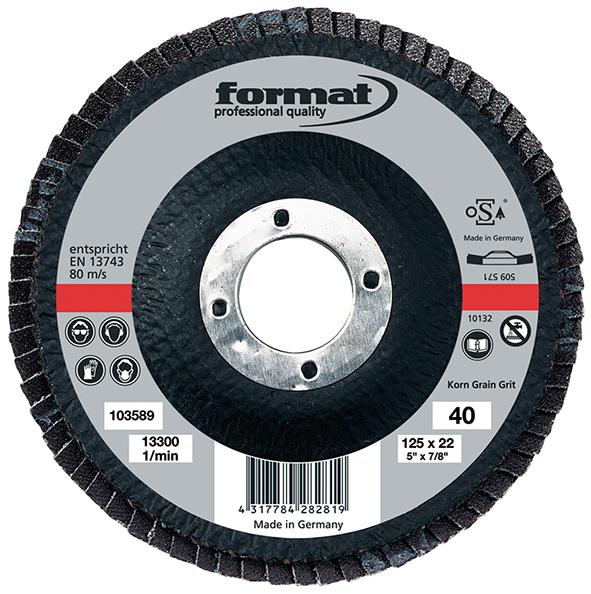 Disque à lamelles 6° bombé 125mm G120 