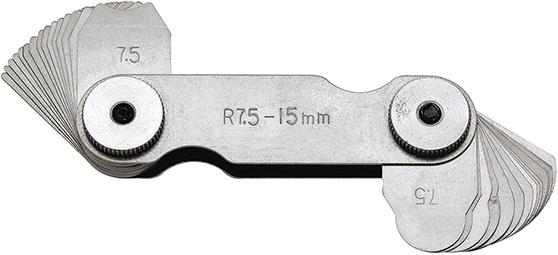 Jauge à rayons 16 lames 7,5-15mm 