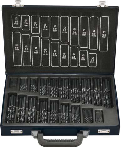 Jeu de forets hélicoïdauxDIN338 HSS laminé type R N 170 pièces 1-10,5mm 