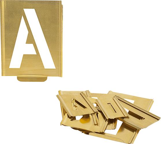 Pochoir de marquage A-Z hauteur caractères 100mm 