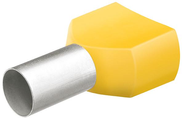 Cosse Twin avec collerette 14mm 2x6,00mm2 50 pcs 